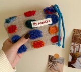 毛绒絨繽紛化妝包