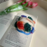 毛毛绒繽紛耳機包